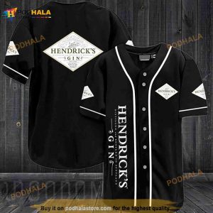 Black Hendrick's Gin 3D Baseball Jersey