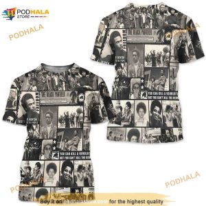 Black History Month Polyester 3D Shirt Black Panthers Huey Newton Bobby Seale Elbert Howard Angela