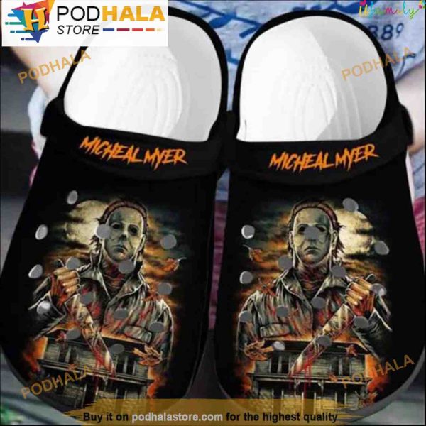 Black Michael Myers In My House 3D Crocs Halloween, Funny Crocs