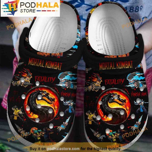 Black Mortal Kombat Movie 3D Crocs Clogs, Funny Crocs