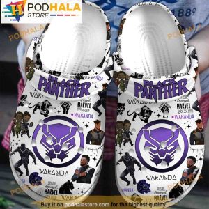 Black Panther 3d Avengers 3D Crocs Clog Shoes, Funny Crocs