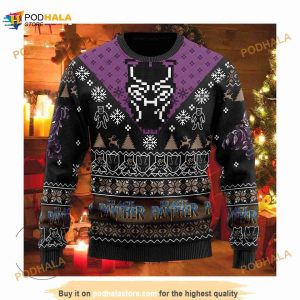 Black Panther Wakanda Forever Ugly Christmas Sweater