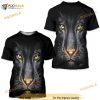 Black Puma's Head Glow In The Dark Front And Back Print Unisex 3D Shirt