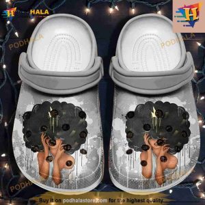 Black Queen Clogs For Black Mom Beautiful Hair Black Girl Crocs Clog Shoes