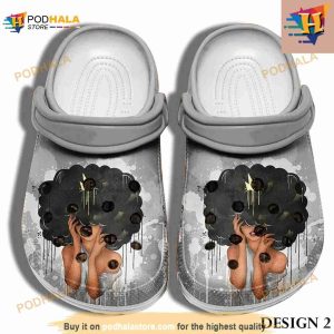 Black Queen Clogs For Black Mom Beautiful Hair Black Girl Crocs Clog Shoes 2