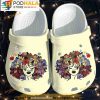 Black Queen Girl Light Yellow Floral 3D Crocs, Funny Crocs