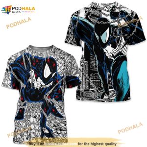 Black Suit Spiderman Funny 3D Shirt For Marvel Fans