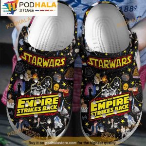 Black The Empire Strikes Back Star Wars 3D Crocs, Funny Crocs