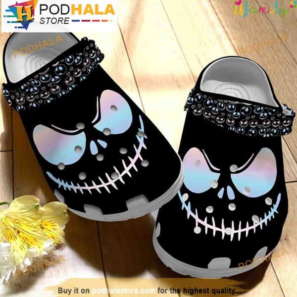 Black The Pumpkin King 3D Crocs Halloween, Funny Crocs