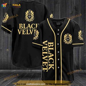Black Velvet Whiskey 3D Baseball Jersey