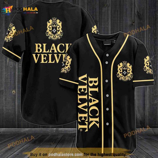 Black Velvet Whiskey 3D Baseball Jersey