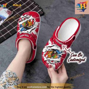Blackhawks Classic Crocs Clog Shoes 2