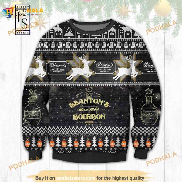 Blantons Bourbon 3D Ugly Christmas Sweater