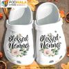 Blesses Nonna Floral 3D Crocs, Funny Crocs
