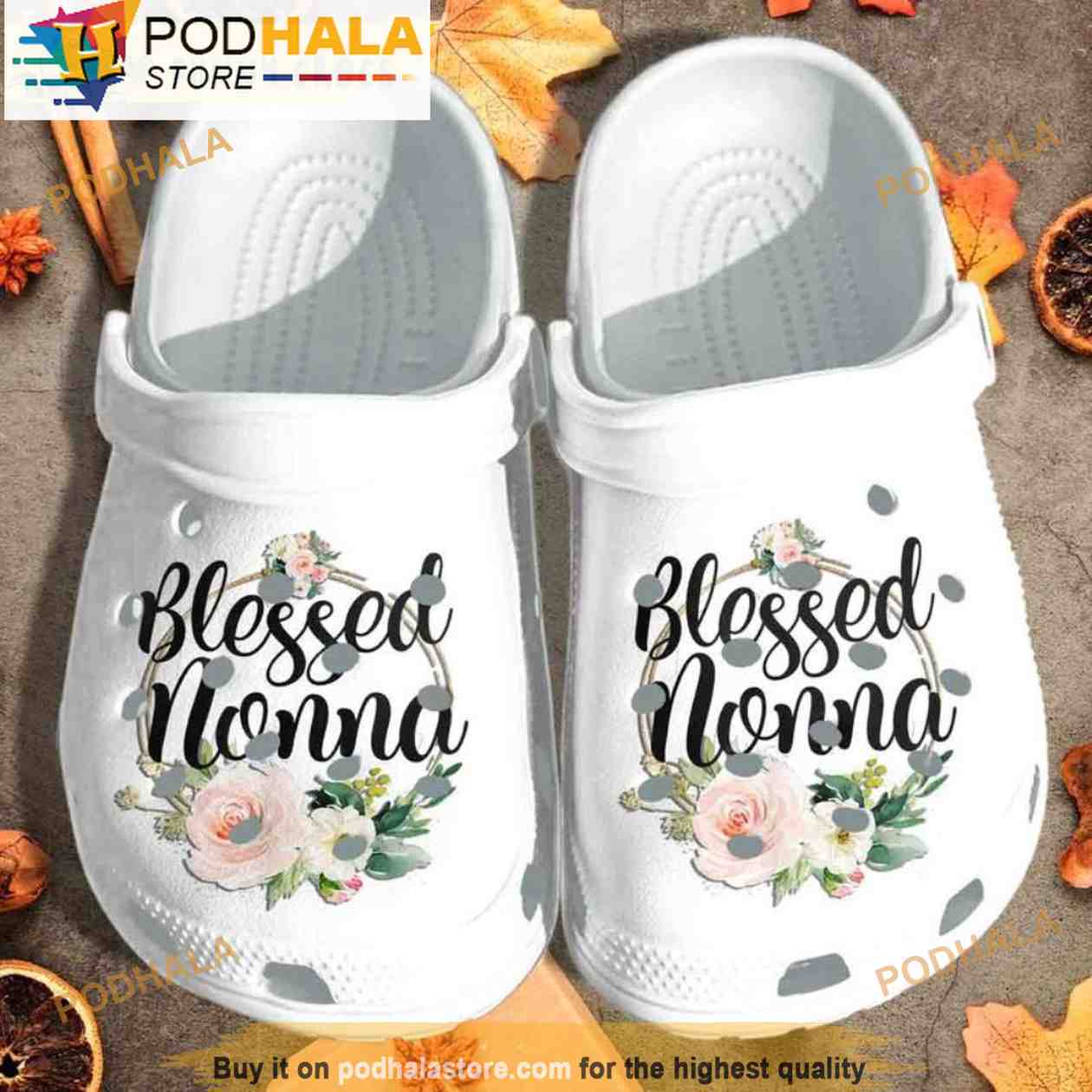 Blesses Nonna Floral 3D Crocs, Funny Crocs Blesses Nonna Floral 3D Crocs, Funny Crocs