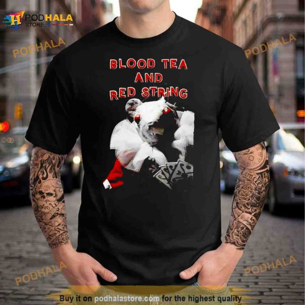 Blood Tea And Red String White Mouse With Cards Shirt