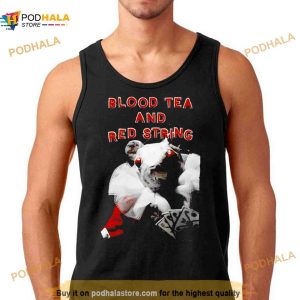 Blood Tea And Red String White Mouse With Cards Shirt 3