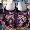 Blooming Skull Halloween Style Floral Galaxy 3D Crocs, Funny Crocs