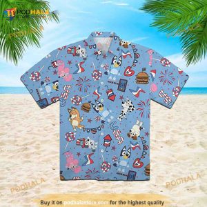 Blue Blueydad 4th Of July Hawaii Shirt, Blueydad Shirt, Blueydad Hawaiian Shirt