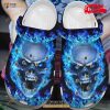 Blue Fire Skull Birthday Gifts For Men Son Crocs Clogs Shoes