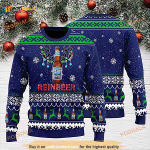 Blue Moon Reinbeer Christmas 3D Ugly Sweater