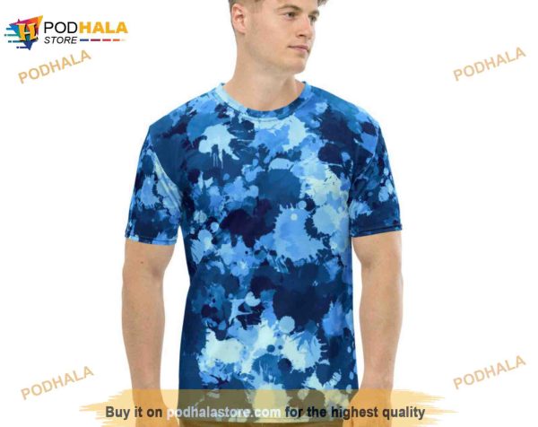 Blue Paint Splatter Unisex 3D Shirt