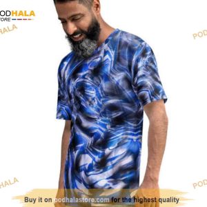 Blue Psychedelic Warp Unisex 3D Shirt