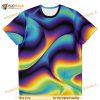 Blue Yellow Holographic Iridescence Abstract Edm Festival 3D Shirt