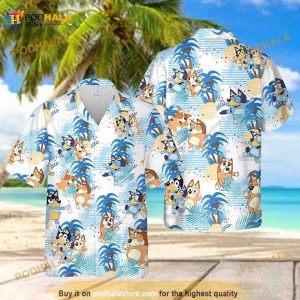 Bluey Bingo And Pineapple Aloha AOP Trending Hawaiian Shirt For Summer  Vacation - YesItCustom