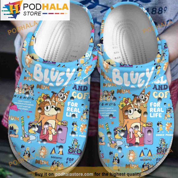 Bluey Cartoon 3D Crocs Crocband Clogs Shoes, Funny Crocs