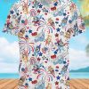 Bluey Family 3D Hawaiian Shirt, Blueydad 4th of July Shirt