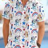 Blueydad Bingo Hawaiian Shirt, Bluey And Bingo 4th July Shirt, Aloho Shirt