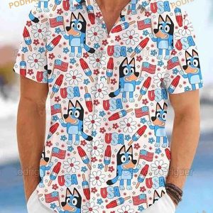 Blueydad Hawaiian Shirt , Blueydad Button Up Shirt, Kids Hawaiian Blueydad Dog