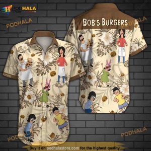 Bob Burger Hawaiian Shirt, Cartoon Hawaiian Shirt