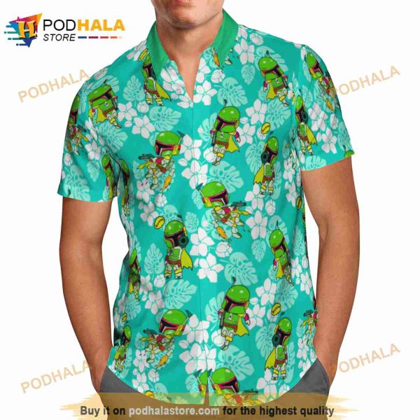 Boba Tropical Beach Star Wars 3D Funny Hawaiian Shirt