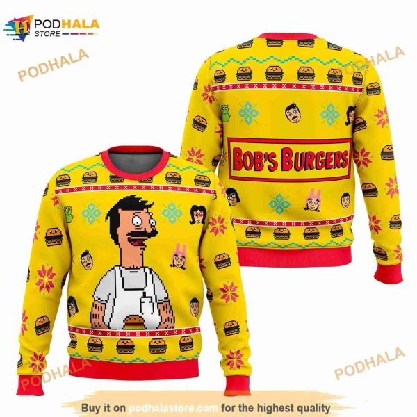 Bobs Burgers Characters Merry Christmas Ugly Sweater