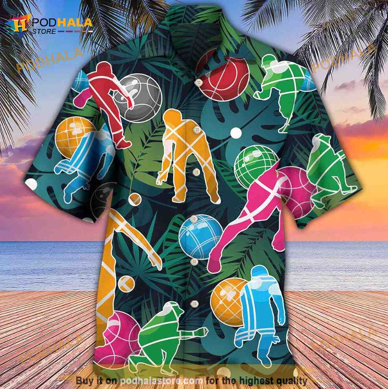 Bocce Ball Tropical Colorful Ball Games Hawaiian Shirt, Bocce Lover Shirt Bocce Ball Tropical Colorful Ball Games Hawaiian Shirt, Bocce Lover Shirt