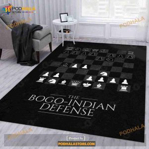 Bogo Indian Defense Chess Area Rug For Christmas Bedroom Rug Home Decor Floor Decor