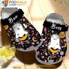 Boo Bees Pattern 3D Crocs Halloween, Funny Crocs