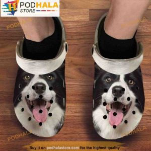Border Collie Big Face Dog 3D Crocs, Funny Crocs