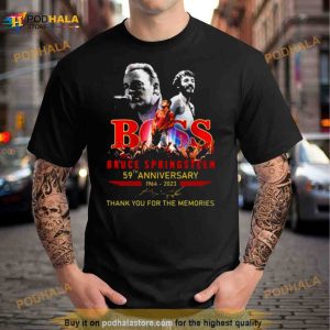 Boss Bruce Springsteen 59th Anniversary 1964 2023 Thank You For The Memories Signature Shirt 2