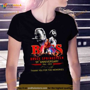 Boss Bruce Springsteen 59th Anniversary 1964 2023 Thank You For The Memories Signature Shirt 3