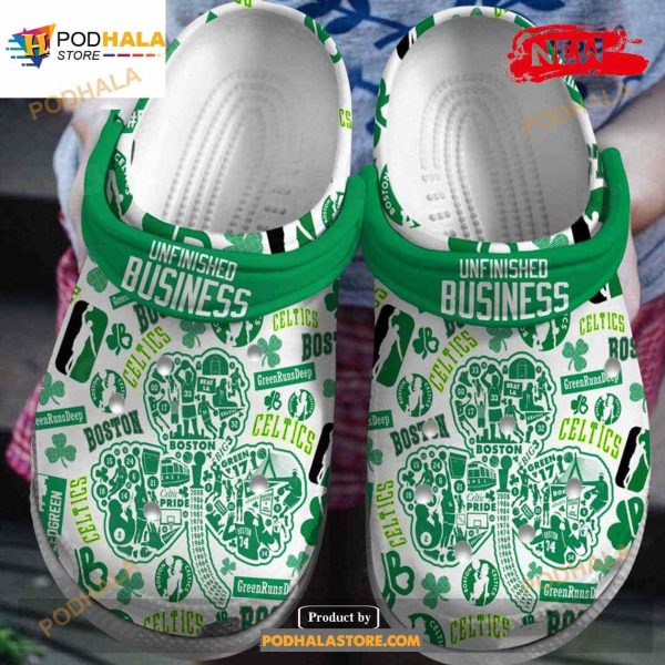 Boston Celtics 2023 NBA Unfinished Businees Crocs Classic Clog Shoes