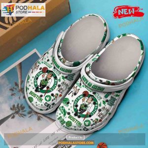 Boston Celtics 2023 Nba Btc La White Crocs Classic Clog Shoes 3