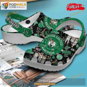 Boston Celtics 2023 Nba Premium Btc La Green Crocs Classic Clog Shoes 2