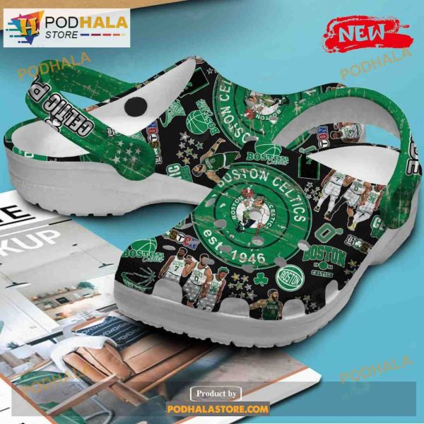 Boston Celtics 2023 NBA Premium BTC La Green Crocs Classic Clog Shoes