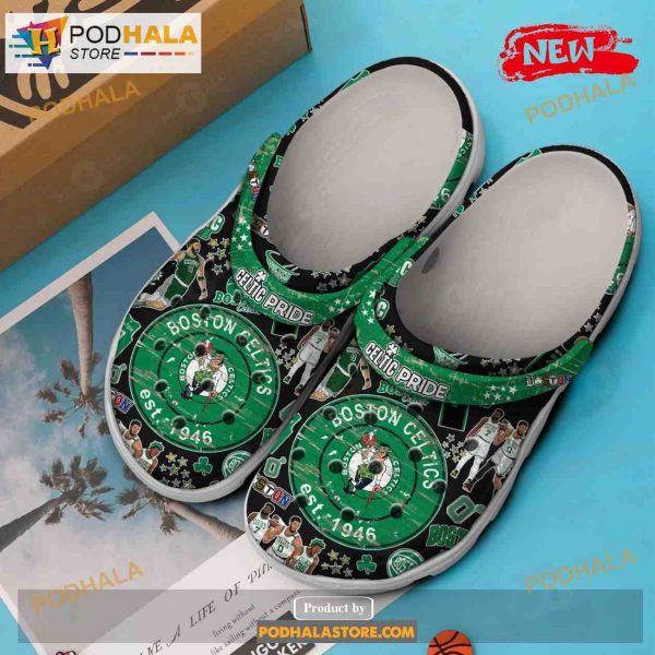 Boston Celtics 2023 NBA Premium BTC La Green Crocs Classic Clog Shoes