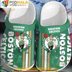 Boston Celtics Adults Basketball 3D Crocs, Funny Crocs