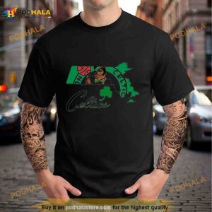 Boston Celtics Basketball Map Logo 2023 Shirt 2