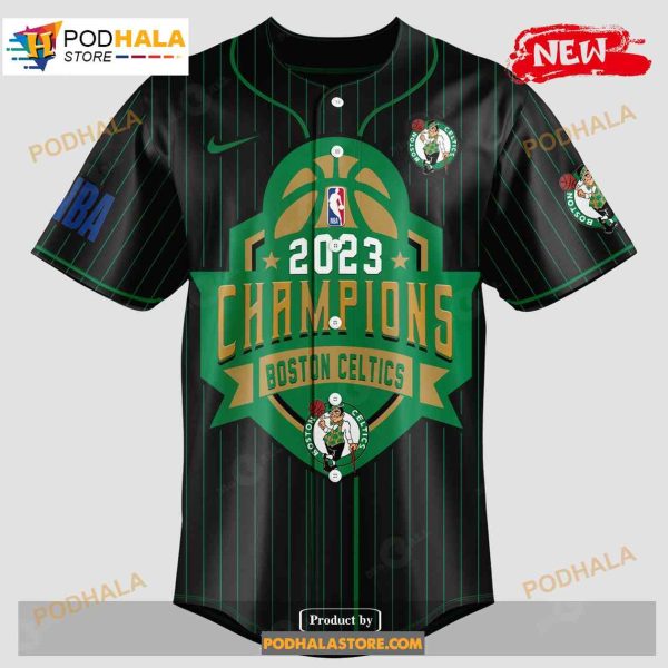Boston Celtics Champions 2023 Premium Black Design For Fans Jersey